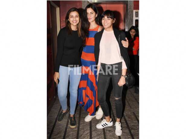 Katrina Kaif And Parineeti Chopra Snapped At A Movie Screening In Juhu ...