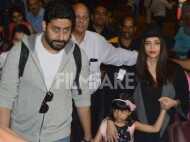 Abhishek, Aishwarya Rai and Aaradhya Bachchan return from Dubai