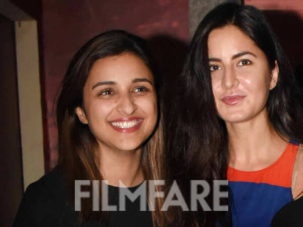 Katrina Kaif And Parineeti Chopra Snapped At A Movie Screening In Juhu ...