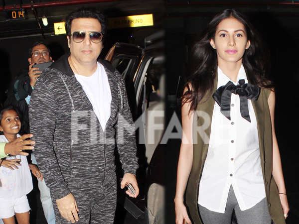 Govinda and Amyra Dastur snapped at the airport