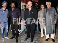 Javed Akhtar,R Madhvan and Anu Malik snapped at #Kaabil screening