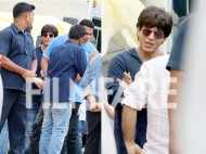 Shah Rukh Khan snapped on the sets of Aanand L Rai's film