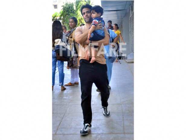 Tusshar Kapoor Snapped With His Adorable Son Laksshya