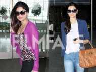 Diana Penty and Shamita Shetty rock the ripped jeans look at the airport