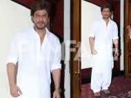 Shah Rukh Khan looks handsome in white as he celebrates Eid