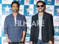 Arjun Rampal, Abhay Deol caught at the FICCI event