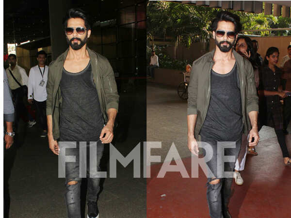 Shahid Kapoor's cool airport casuals | Filmfare.com