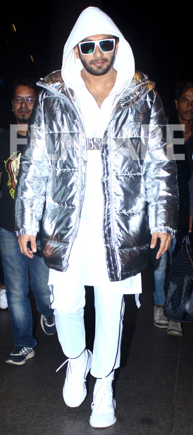 Ranveer Singh gets way too bling(y) in this metallic jacket; see pics