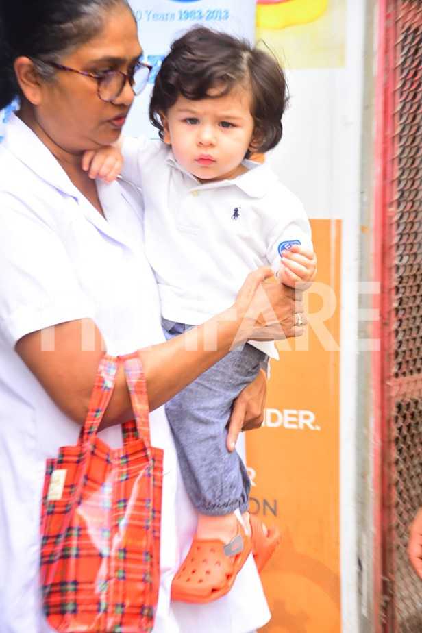 Taimur Ali Khan looks cute as a button post his day at 