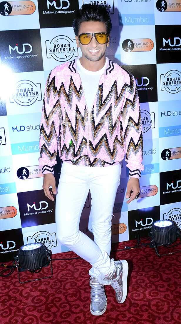 Ranveer Singh wore pink sequined jacket from Manish Arora's