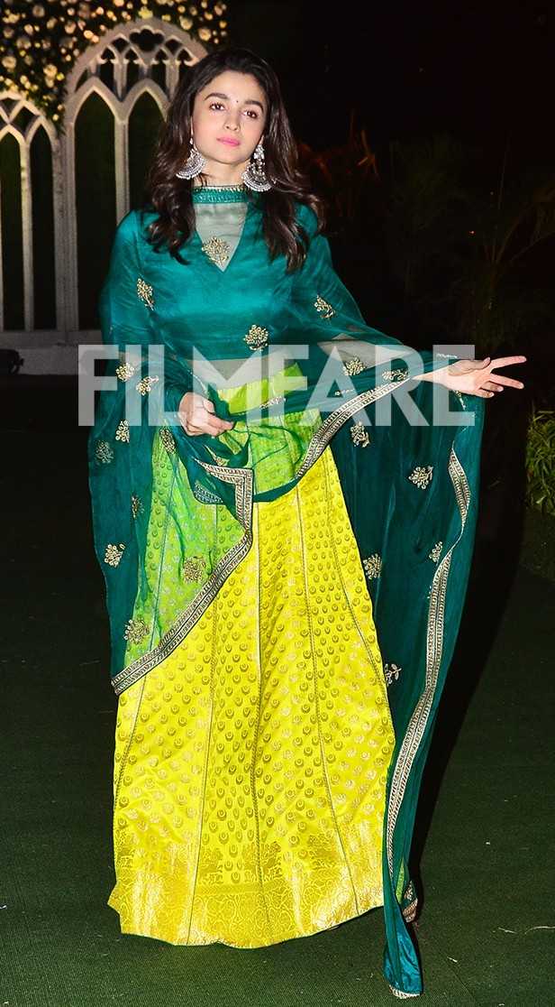 Alia Bhatt stuns in a lehenga at her friend’s reception | Filmfare.com