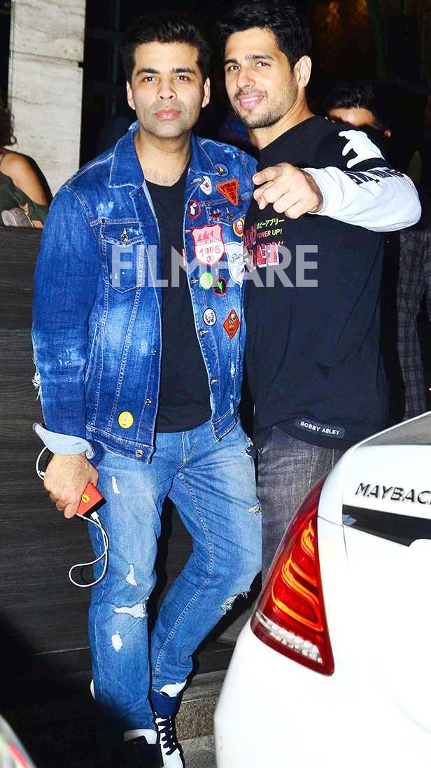 Sidharth Malhotra Celebrates His Birthday With Karan Johar In Mumbai