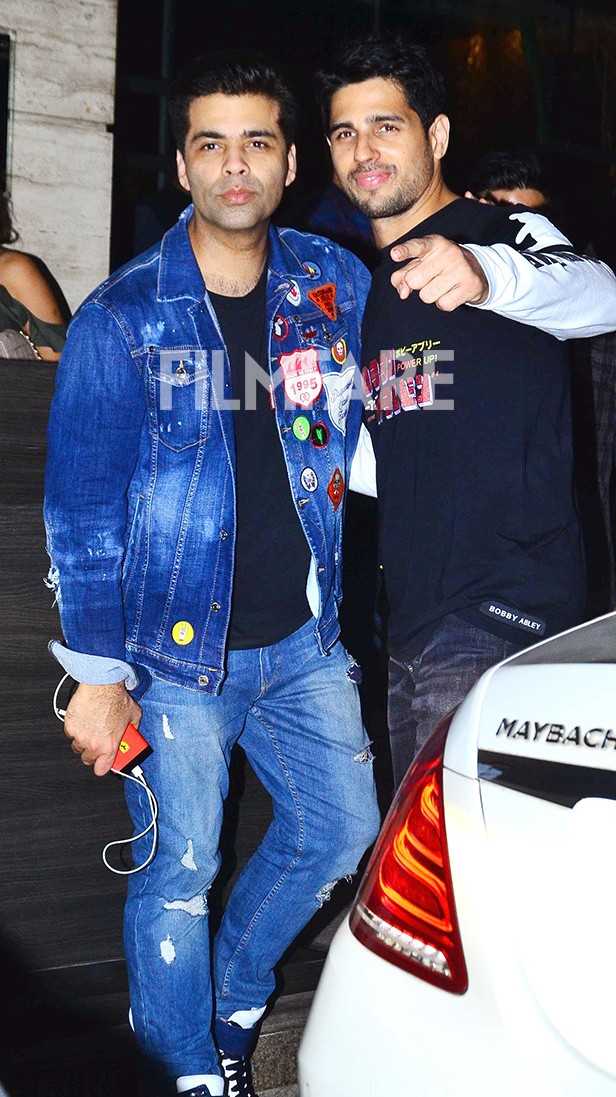 Sidharth Malhotra Celebrates His Birthday With Karan Johar In Mumbai