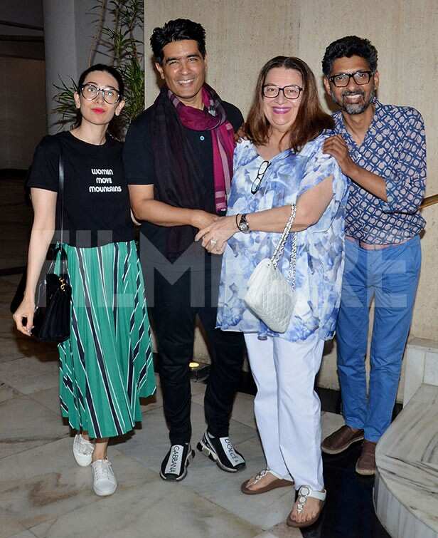 Karisma Kapoor hangs out with mom Babita Kapoor and Manish Malhotra ...