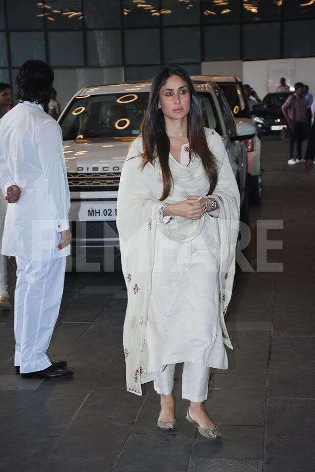 Photos! The Kapoors arrive at late Krishna Raj Kapoor’s prayer meet ...