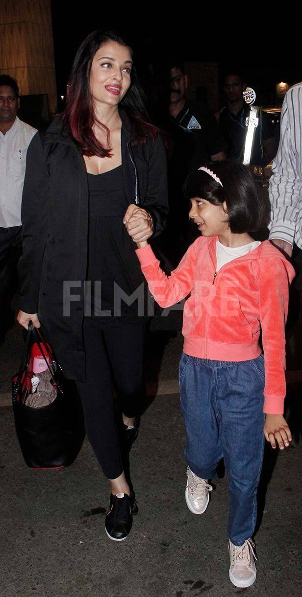 Aishwarya Rai Bachchan leaves for Washington D.C. with Aaradhya ...