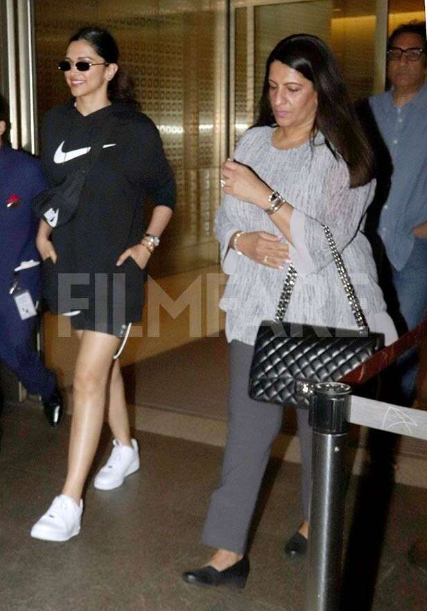 Deepika Padukone Spotted With Ranveer Singh's Parents At The Airport ...