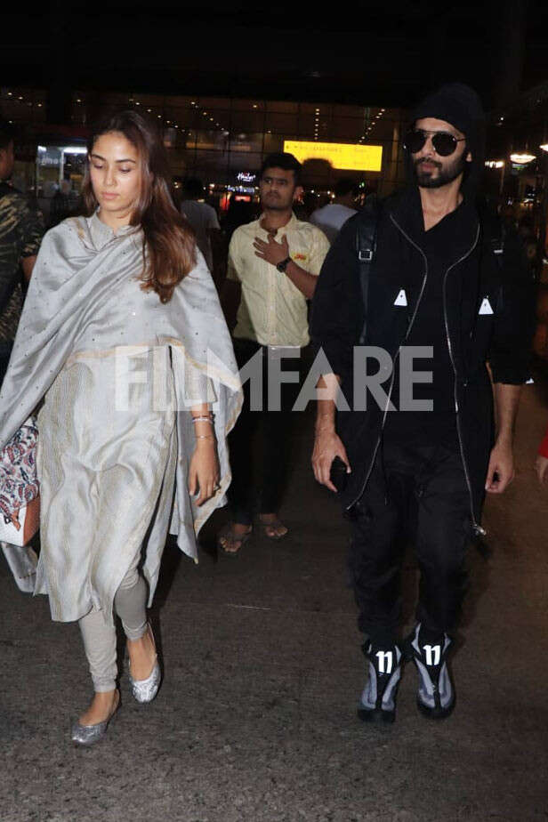 Spotted: Shahid Kapoor spotted at the airport with wife Mira Kapoor ...