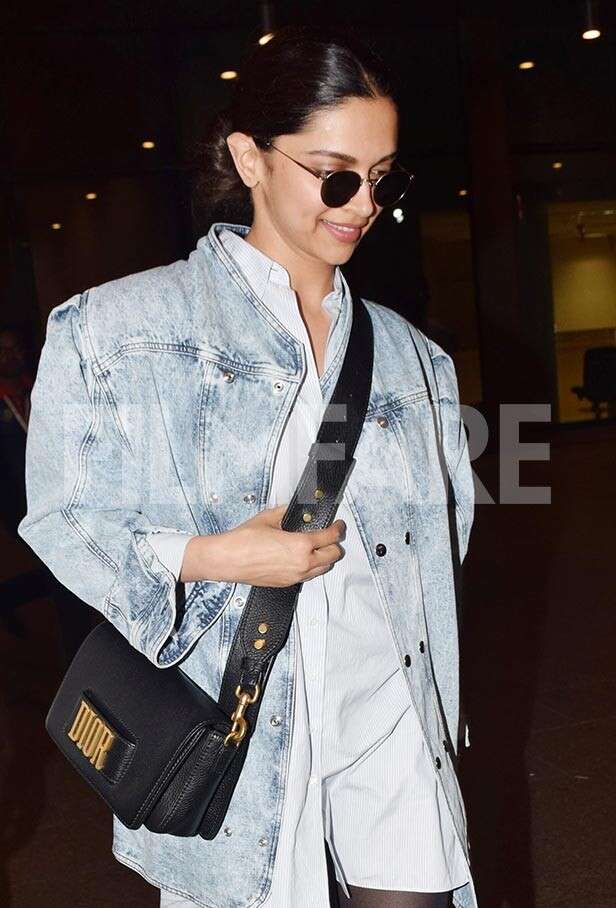 Deepika Padukone stuns with her casual airport look but it's her Fendi  handbag that's stealing the limelight