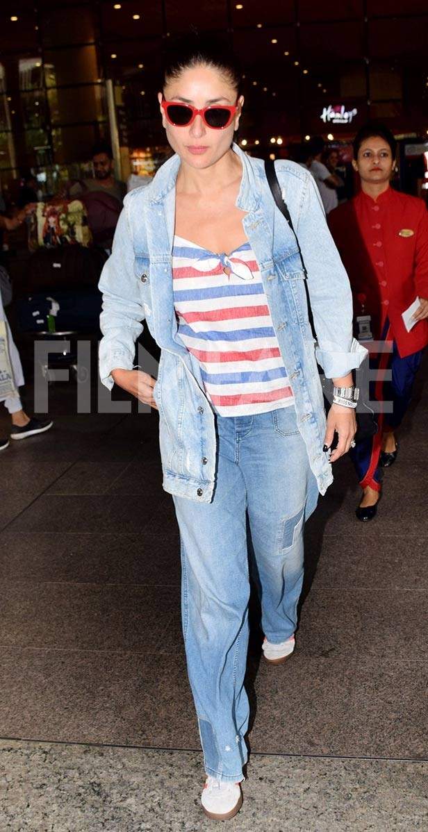 Kareena Kapoor Khan returns from London in a hoodie, jeans and