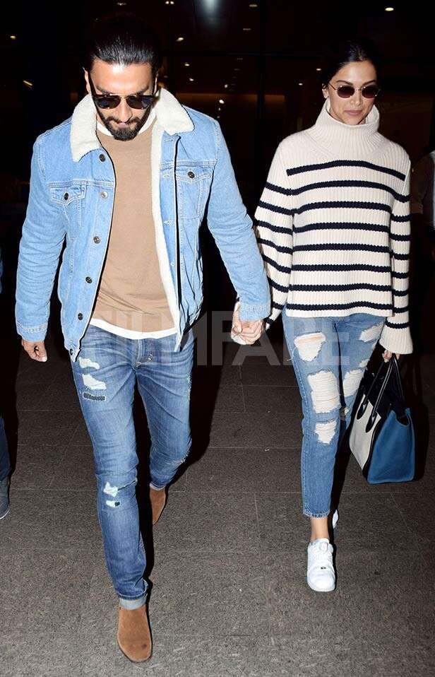 Deepika Padukone and Ranveer Singh spotted at a party holding hands