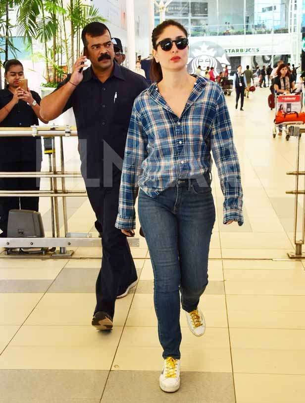Kareena Kapoor Khan aces airport style in her all blue look