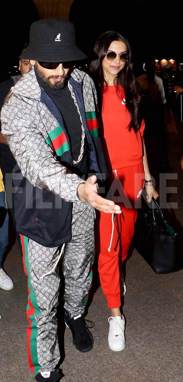 Ranveer Singh's Gucci Suit And Deepika Padukone's Red Michael