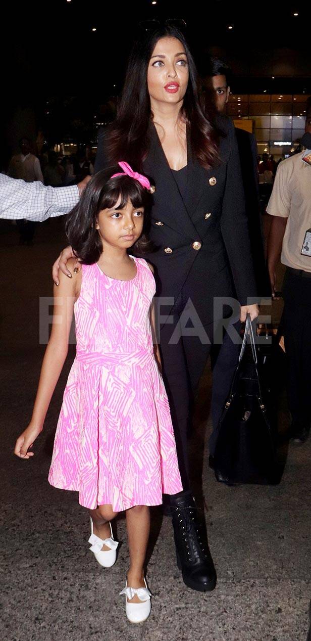 Aishwarya Rai Bachchan and Aradhya twin their sneakers at the