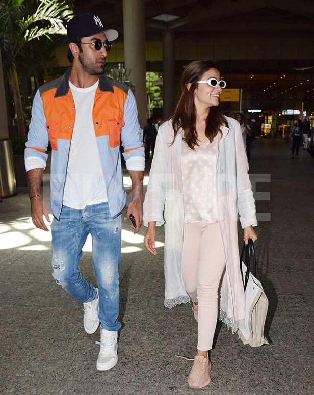 Alia Bhatt, Ranbir Kapoor Travel In Perfect Matching Summer Whites