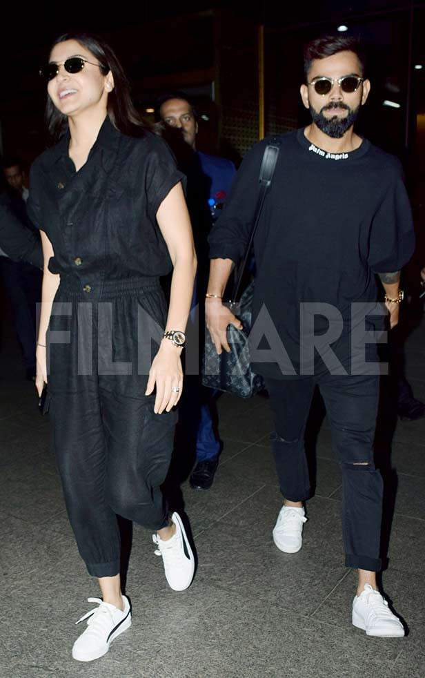 Anushka Sharma and Virat Kohli are back from Delhi | Filmfare.com