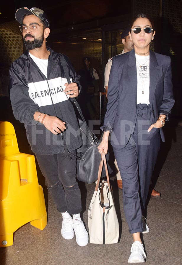 Photos: Virat Kohli and Anushka Sharma return to India from the West ...