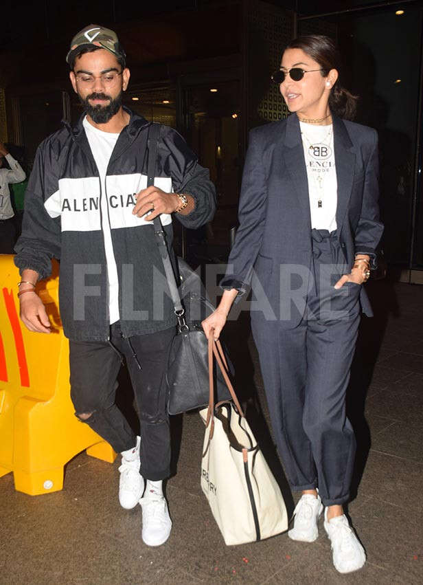 Photos: Virat Kohli and Anushka Sharma return to India from the West ...