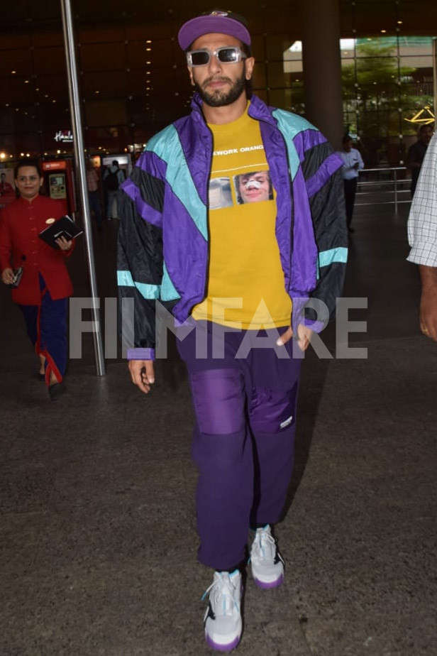 Ranveer Singh flaunts yet another uber cool airport look | Filmfare.com