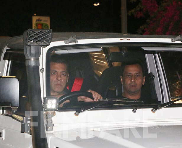 Salman Khan spotted driving around the city in his jeep | Filmfare.com