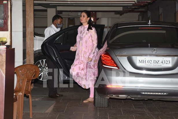 Photos: Kareena Kapoor Khan steps out in a pretty pink suit | Filmfare.com