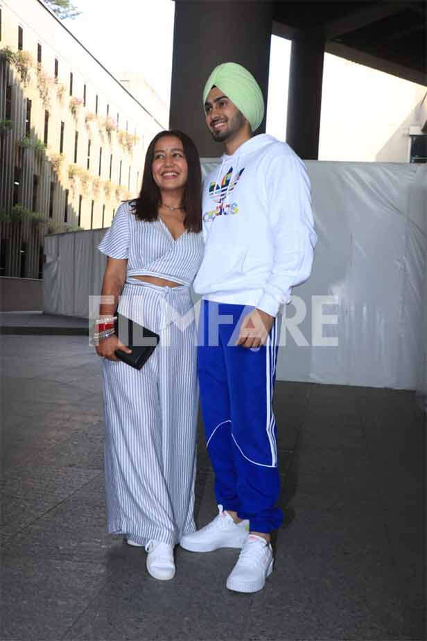 Photos: Neha Kakkar returns to Mumbai with husband Rohanpreet Singh