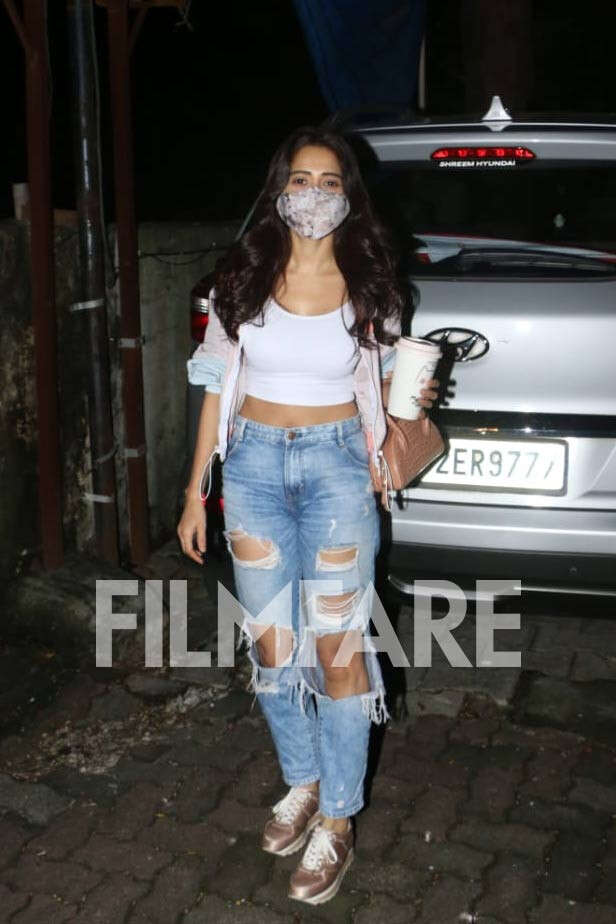 Photos: Nushrat Bharucha spotted acing her look with ripped jeans ...