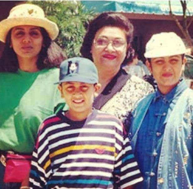 Neetu Kapoor, Ranbir Kapoor, Krishna Raj Kapoor and Riddhima Kapoor