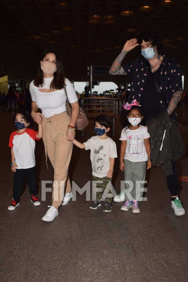 Sunny Leone with her kids