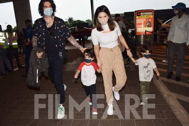 Sunny Leone with her kids