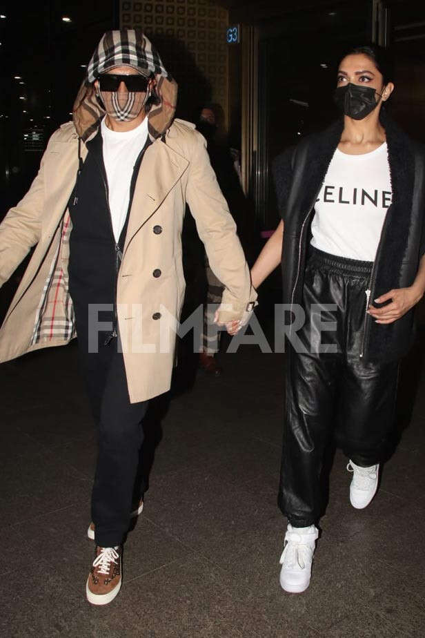 Black jackets and white sneakers, Deepika Padukone and Ranveer