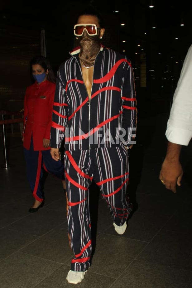 Pictures: Ranveer Singh flaunts pectorals in quirky outfit