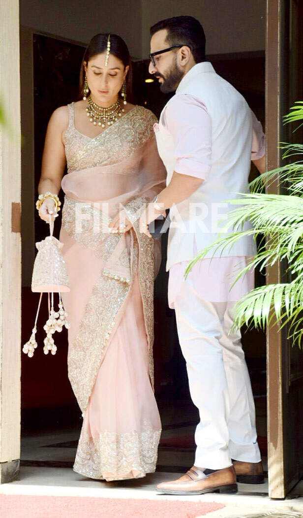 Ranbir Alia Wedding : Kareena Kapoor Khan and Saif Ali Khan look royal as they head to the marriage 2 Kareena Kapoor Khan, Saif Ali Khan