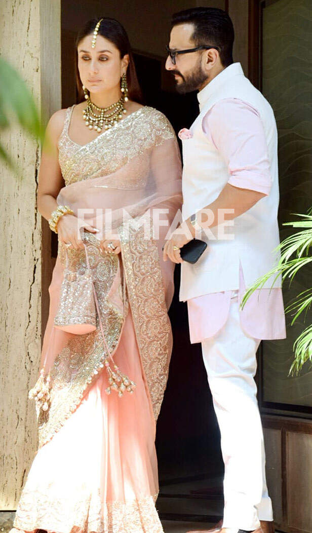 Ranbir Alia Wedding : Kareena Kapoor Khan and Saif Ali Khan look royal as they head to the marriage 4 Kareena Kapoor Khan, Saif Ali Khan