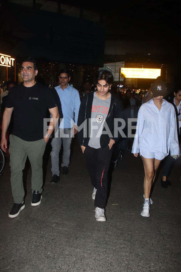 Malaika Arora And Arbaaz Khan Get Clicked With Their Son At The Airport ...