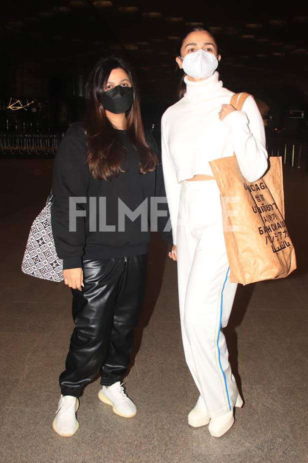 Alia Bhatt strutted at the airport donning a monochrome outfit