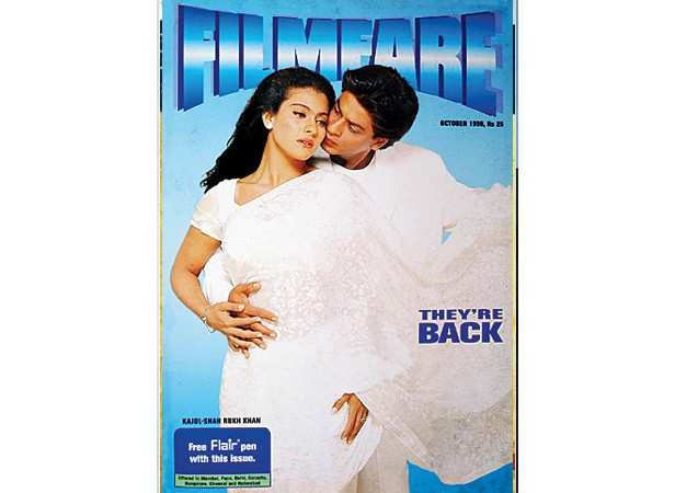 October 1998 A month before Kuch Kuch Hota Hai.  SRK, Kajol in white.  Tum nahin samitshoge ...