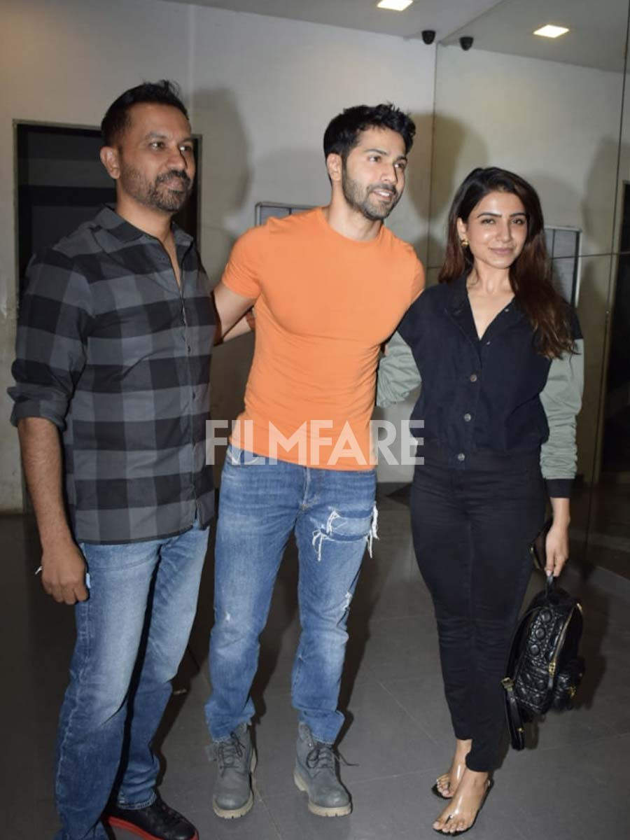 Varun Dhawan and Samantha are all smiles as they get clicked in ...
