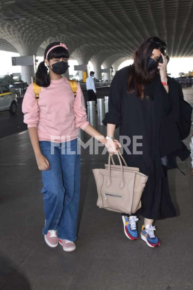 Aishwarya's Comfy Airport Look With a Rs 2 Lakh Dolce & Gabbana Handbag