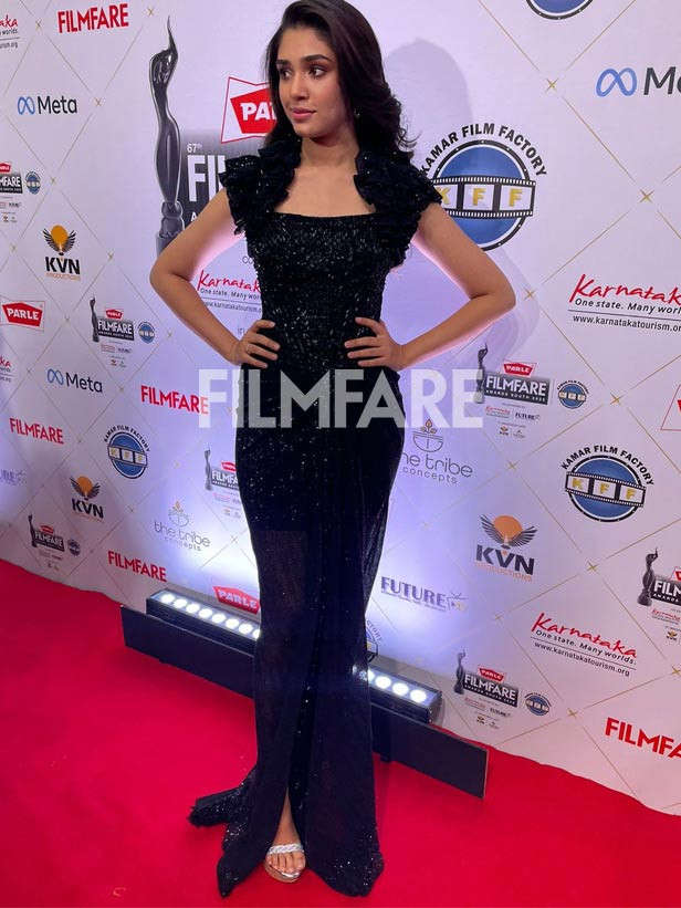Krithi Shetty at Filmfare Awards South 2022 Red Carpet